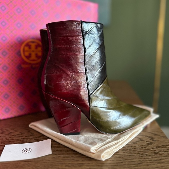NWT！NEW！Tory Burch Lila zip up Ankle Bootie 90MM Women Multi Leather Color US 7 - Picture 4 of 10